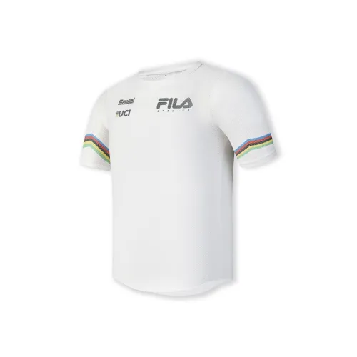FILA Велоспорт T-Рубашка Мужская Нефритово-Белая