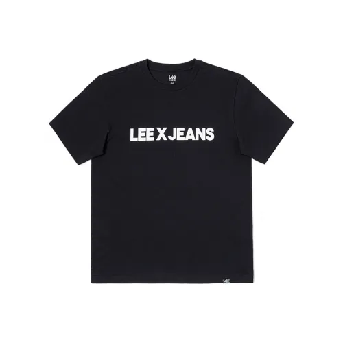 Lee Черная Унисекс Футболка