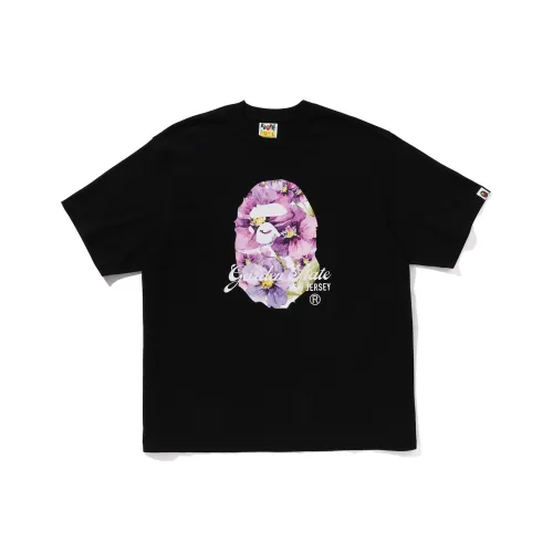 A BATHING APE Черная унисекс футболка