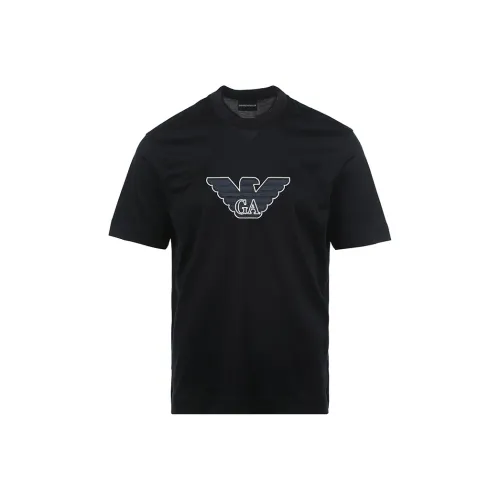 EMPORIO ARMANI SS25 T Рубашка Мужская Темно-синяя