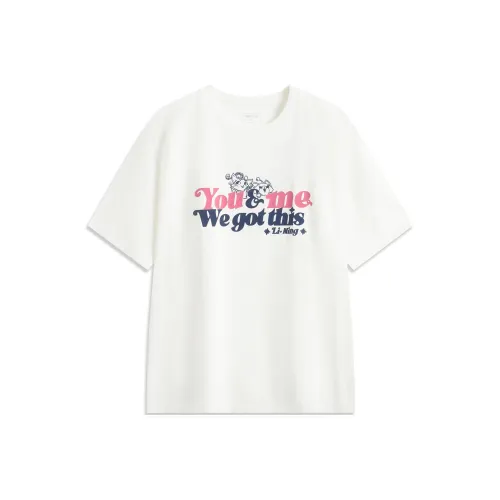 LINING Sports Life Collection T-Shirt Унисекс Champagne White