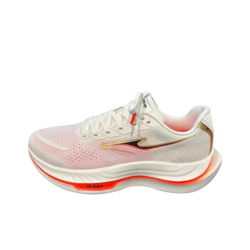 Erke Shock Absorbers Slip-Resistant Abrasion-Resistant Low Top Long-Distance Running Shoes Men's White Gold Эрке Шок Абсорберы Противоскользящие Устойчивые к Износу Низкий Топ Бег на Долгие Дистанции Обувь Мужская Белое Золото