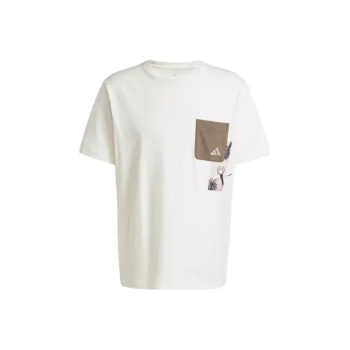 adidas Clothing Экрю Мужская T-рубашка