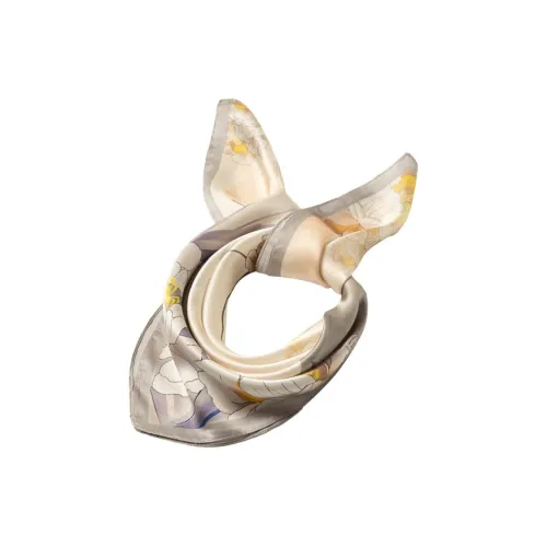 H YXIANG Шарфы из шелка с узором "Тутовый" Женские