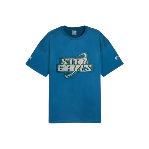 PUMA Blue Men's T-Shirts PUMA Синий Мужские Футболки