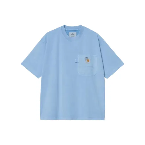 Carhartt WIP Collaboration Carhartt WIP x INVINCIBLE Светло-синий Унисекс Футболка