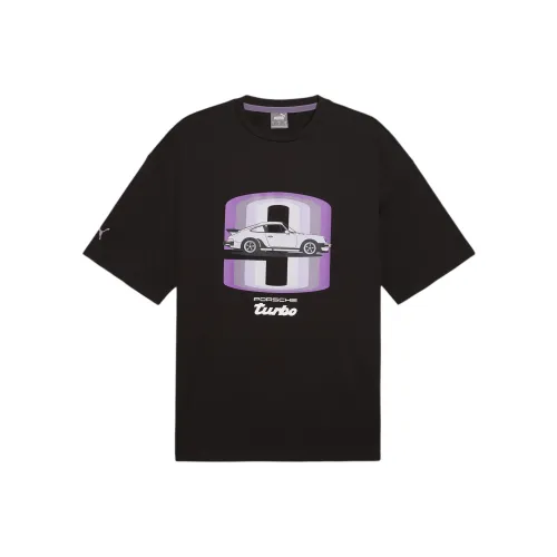PUMA x PORSCHE Legacy 911 SS24 Рукав с оборванным плечом T-рубашка Мужская Черная