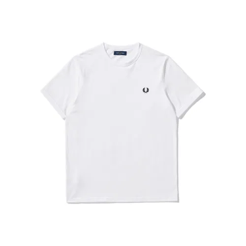 FRED PERRY Белая Мужская T-Рубашка