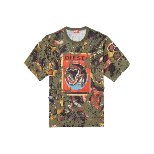 DIESEL Snake Year Capsule Collection Оливково-зеленая Унисекс Рубашка