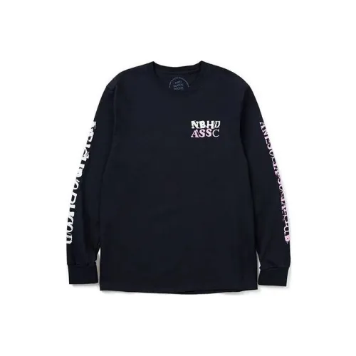 NEIGHBORHOOD совместный бренд Anti Social Club Коллаборация Черный Унисекс Футболка