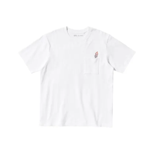 UNIQLO Файнал Фэнтези Co Бренд Белая Мужская Рубашка T