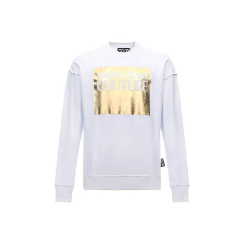 VERSACE JEANS COUTURE Круглый вырез Стандартный Свитшот Мужской Белый