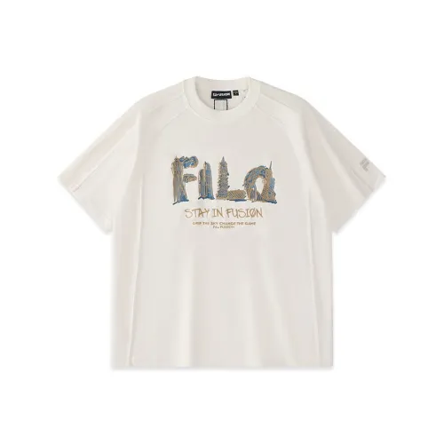 FILA FUSION Рабочая одежда Cloud White Мужская футболка с коротким рукавом