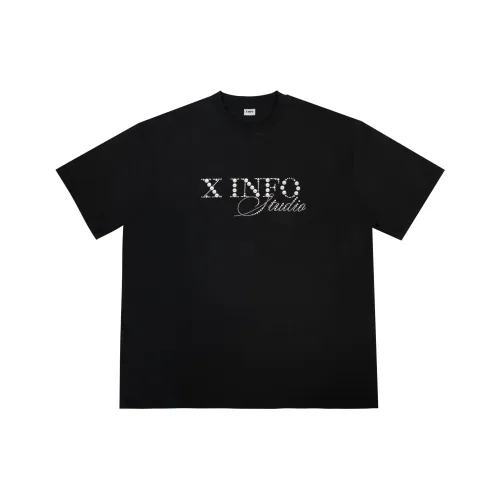 X INFO Черная унисекс футболка