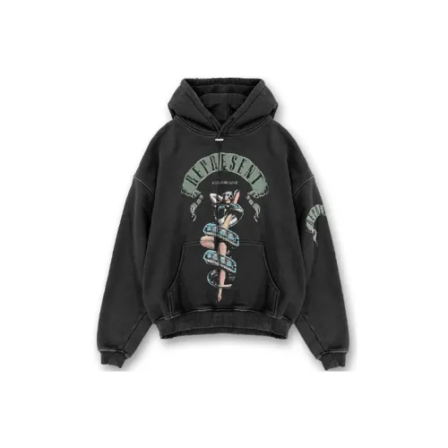 REPRESENT Винтажный черный унисекс свитшоты