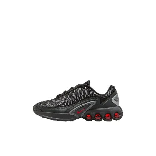 Nike Air Max Dn Low Топ Детская Туристическая обувь Черный Металлический Серебряный Университетский Красный Детский