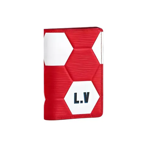 LOUIS VUITTON Кошелек из кожи EPI держатель для карт мужской красный белый