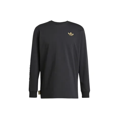 Adidas Originals JUVENTUS Длинный рукав Графический футболка Рубашка Мужская Черная