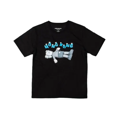 KAWS Мужские черные футболки