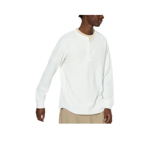 UNIQLO Сливочный Мужской T-Рубашки
