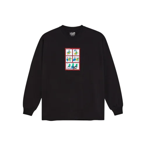 POLAR SKATE CO Безопасность On Board LS Tee T-Shirt Рубашка Унисекс Черный