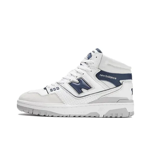 New Balance NB 650 Винтажные Баскетбольные Кроссовки Высокий Верх Белый Синий Унисекс