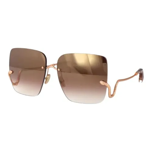 Roberto Cavalli Металл Квадрат Солнцезащитные очки Унисекс Золотой