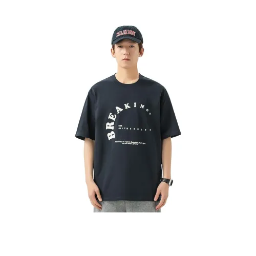 WOOD SOON Свободный крой 100% хлопок Печатный Мужская футболка Мужская