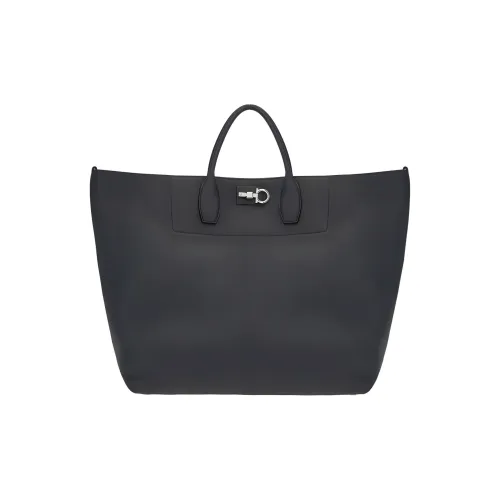 FERRAGAMO Studio Коровья кожа крупнозернистая Тот сумка сумка для покупок сумка через плечо мужская черная