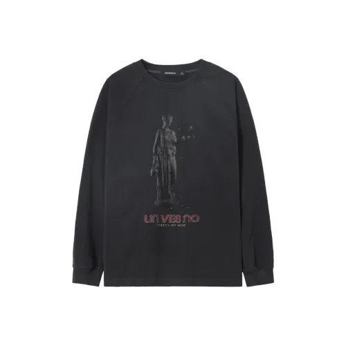 UNVESNO Промытый черный Унисекс Футболка