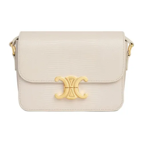 CELINE Teen Triomphe Овечья кожа Сумка через плечо Сумка на плечо Женская Белая