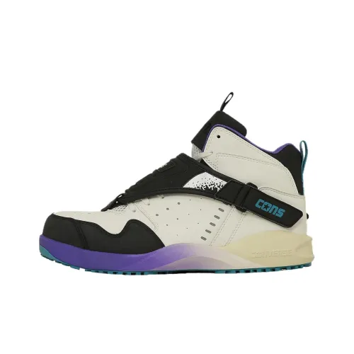 Converse Aero Jam Легкий MID Топ Баскетбольные кроссовки Унисекс Белый Фиолетовый