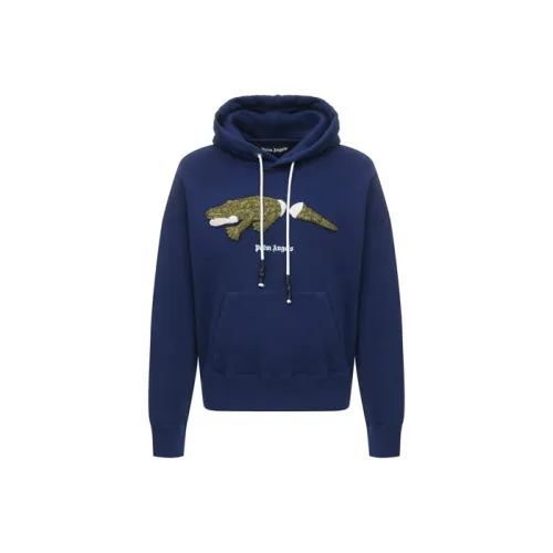 PALM ANGELS Синий Мужской Свитшот