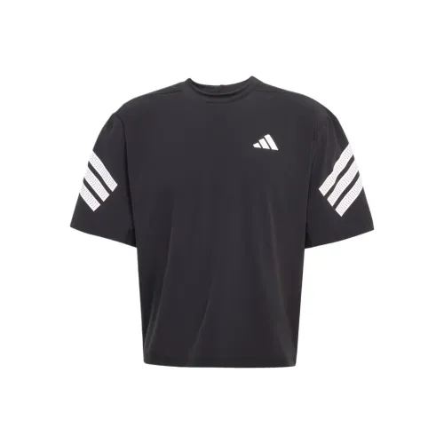 Adidas Gym+3 Stripes CLIMACOOL T-Shirt Мужской Черный Белый
