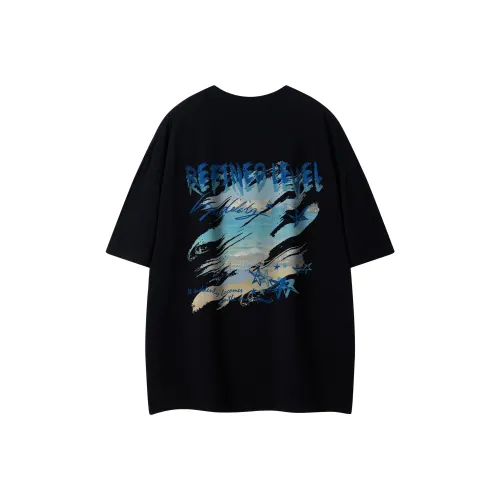 Уровень Короткий Sleeved T-рубашки Унисекс