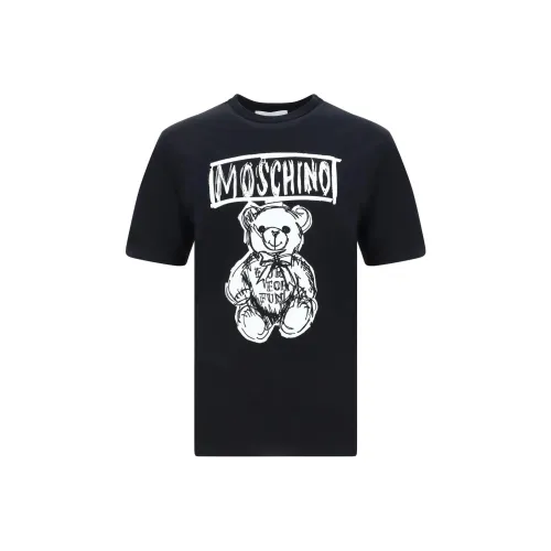 MOSCHINO Мужские черные T-рубашки