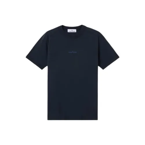 Stone Island Мужская футболка морского синего цвета