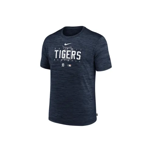 nike Dri Fit Velocity Practice MLB Detroit Tigers T-Рубашка Мужская Морской Синий