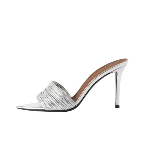 Giuseppe Zanotti GZ Слипоны 9 см Женские Серебряные