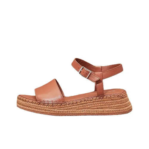 CALVIN KLEIN One Ремень Сандалии 5 см Женские Красно-коричневый