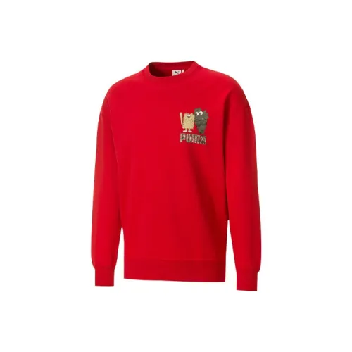 PUMA Red Men's Sweatshirts PUMA Красный Мужские Толстовки