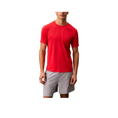 Calvin Klein Red Men's T-Shirts Кальвин Кляйн Красный Мужские Футболки