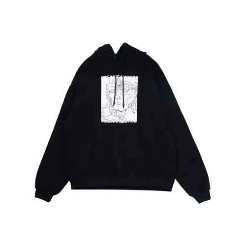 Organic Emotion С капюшоном свободный крой тяжелый худи мужской