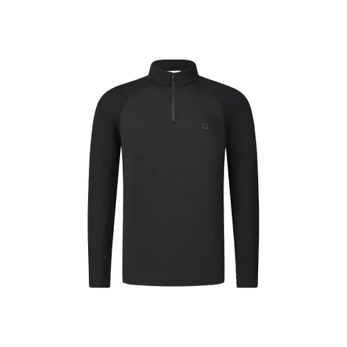 FILA GOLF серия Темно-черный/BK Мужская футболка с коротким рукавом