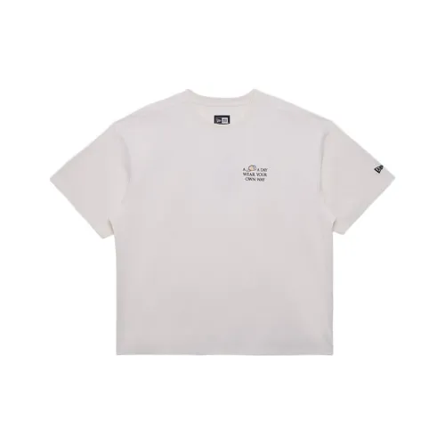 New Era FW24 T-Shirt Унисекс Айвори Белый