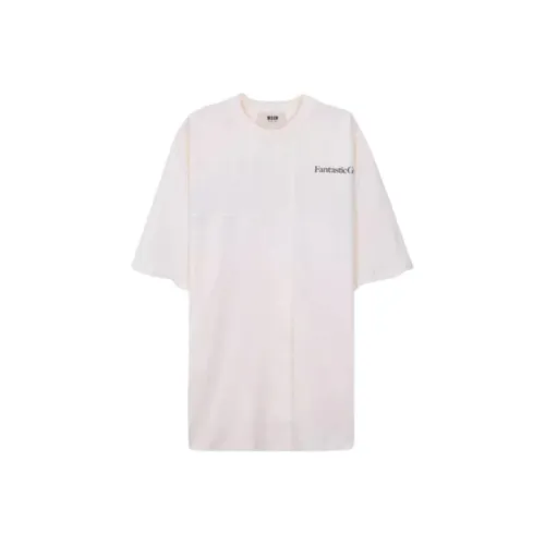 MSGM Экрю Мужская T-рубашка