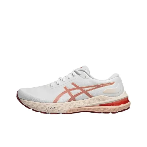 Asics Гель Cable Low Топ Беговые кроссовки Женские Белые Красные