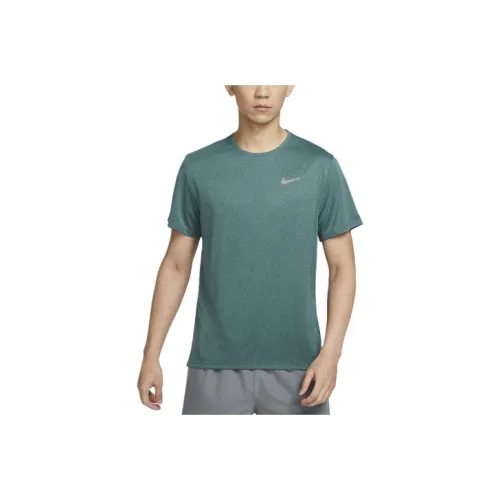 nike Dri Fit UVMILER Бег T Рубашка Мужская Винтажный зеленый