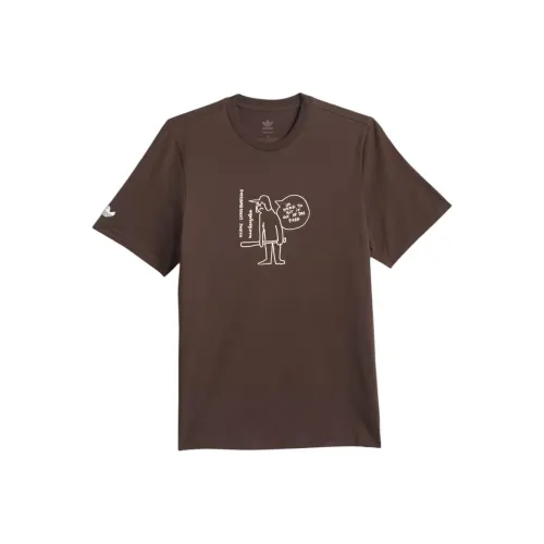 Adidas Originals Shmoofoil FW24 T Shirt Унисекс Коричневый