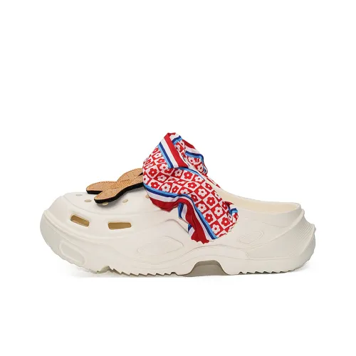 OUBT Цветочная ткань Wrap Крест Бинт Сабо Унисекс Экрю